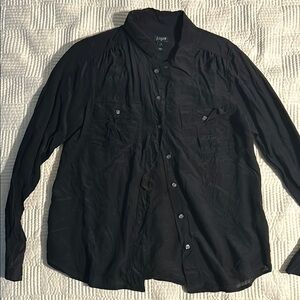 J. Crew Black Button-Up Shirt